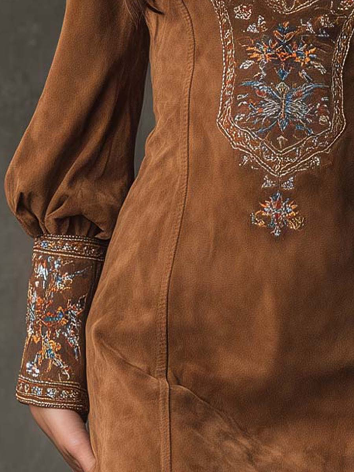 Harper – Boho Embroidered Mini Dress