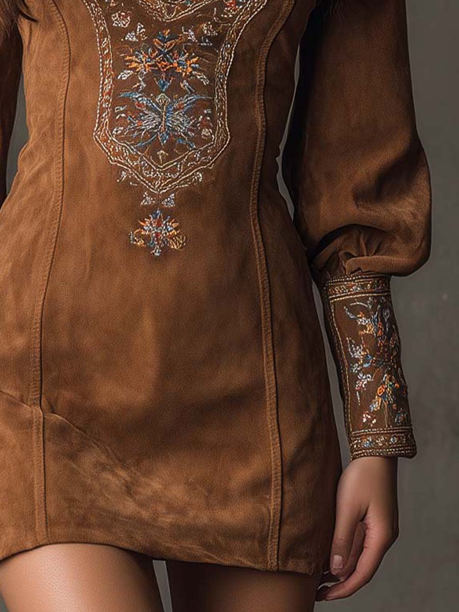 Harper – Boho Embroidered Mini Dress