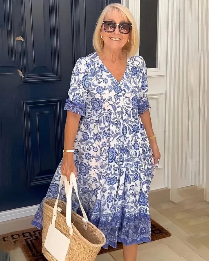 Sophie – Breezy Blue Floral Dress