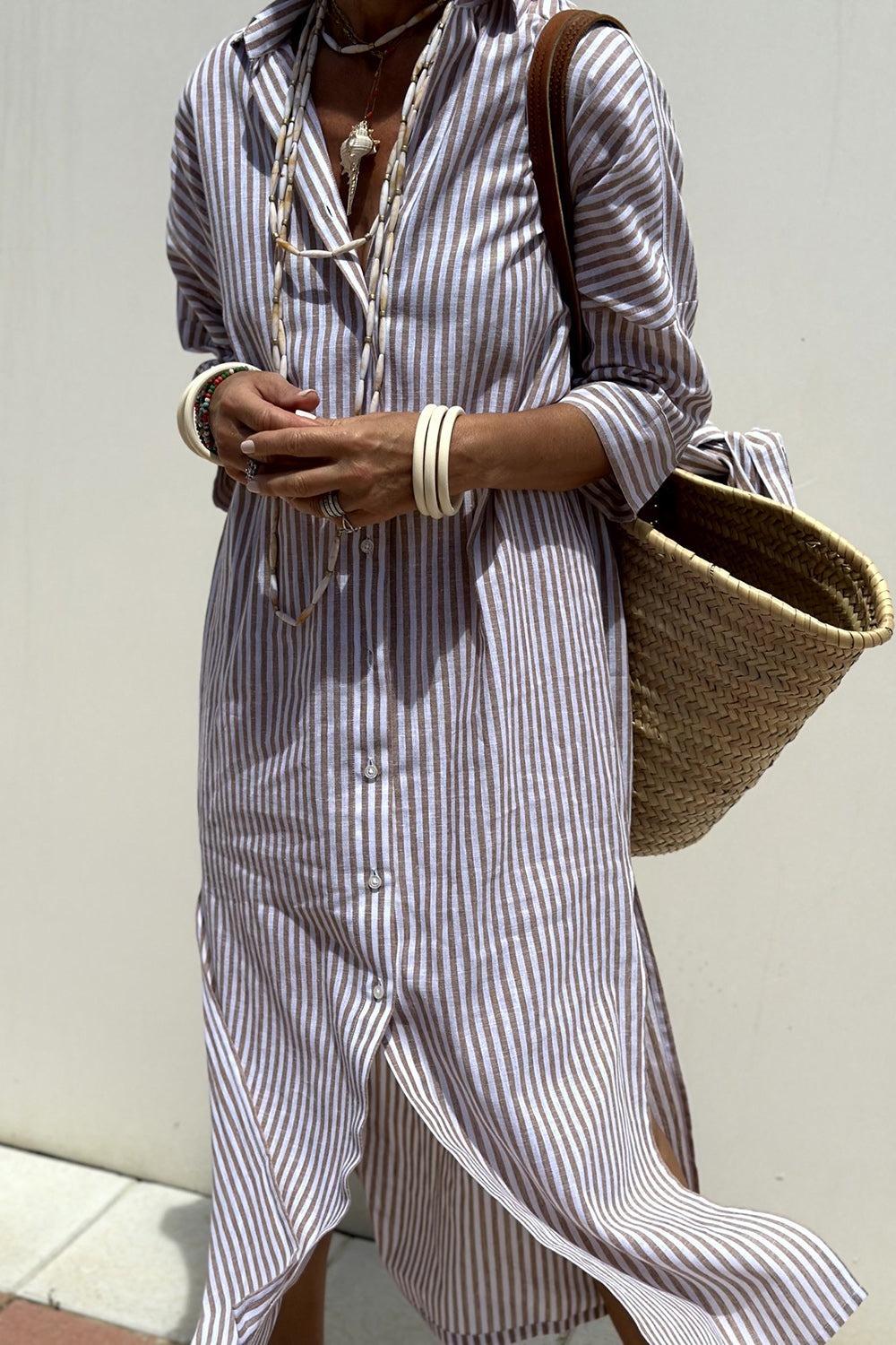Grace – Striped Everyday Shirt Dress
