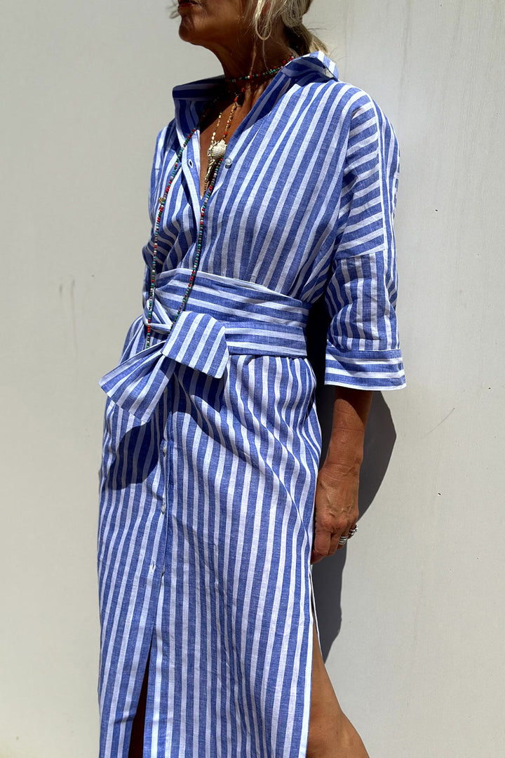 Grace – Striped Everyday Shirt Dress