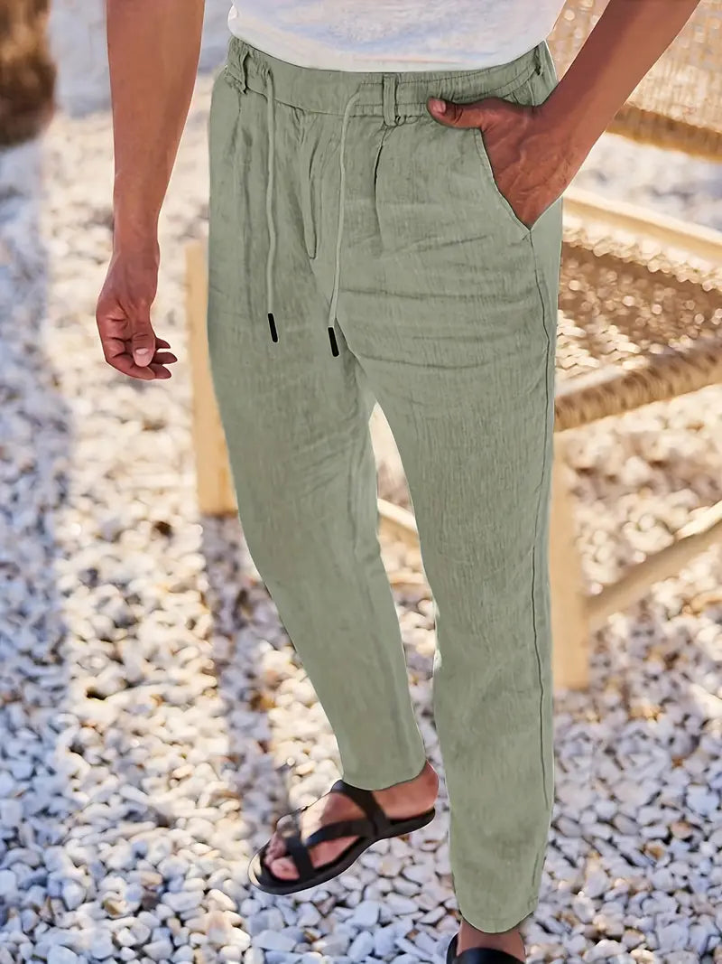 Malcolm – Easygoing Linen Drawstring Pants