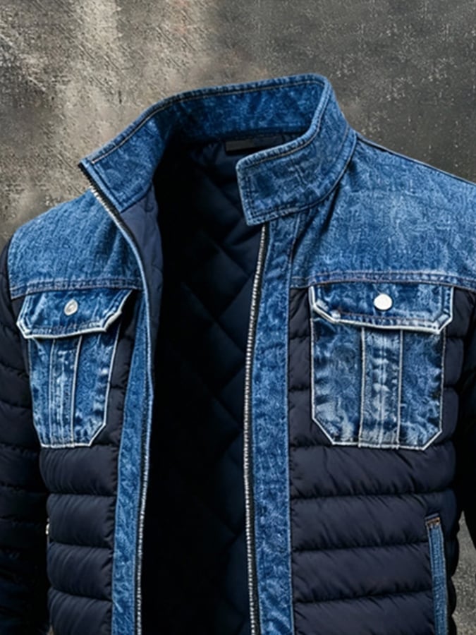 Callen – Quilted Denim Jacket
