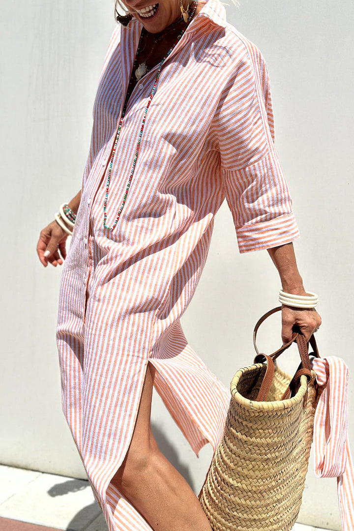 Grace – Striped Everyday Shirt Dress
