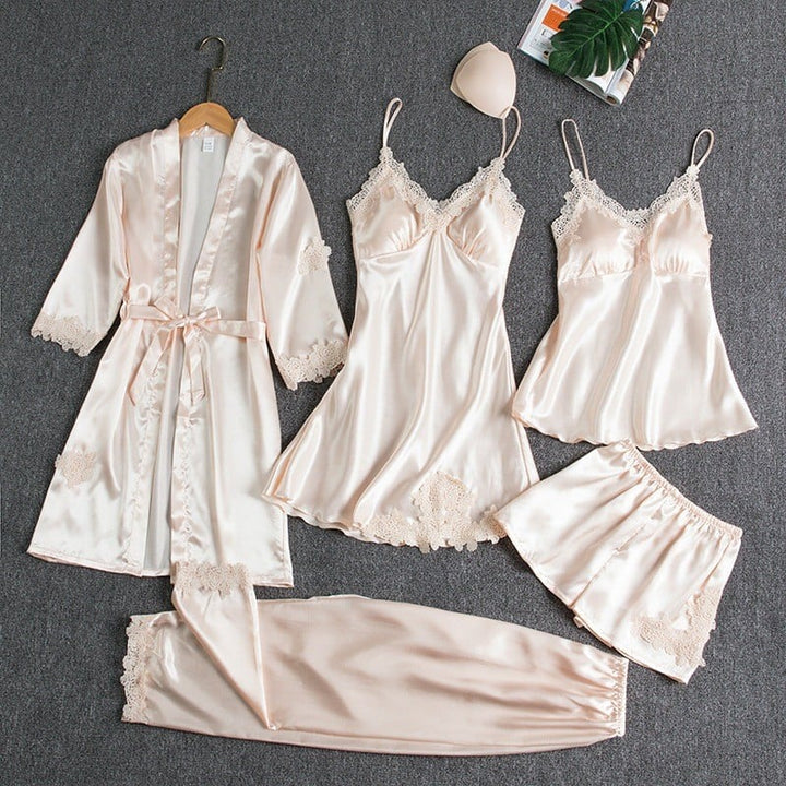 Celeste – 5-Piece Nightwear Set for Soft Evenings