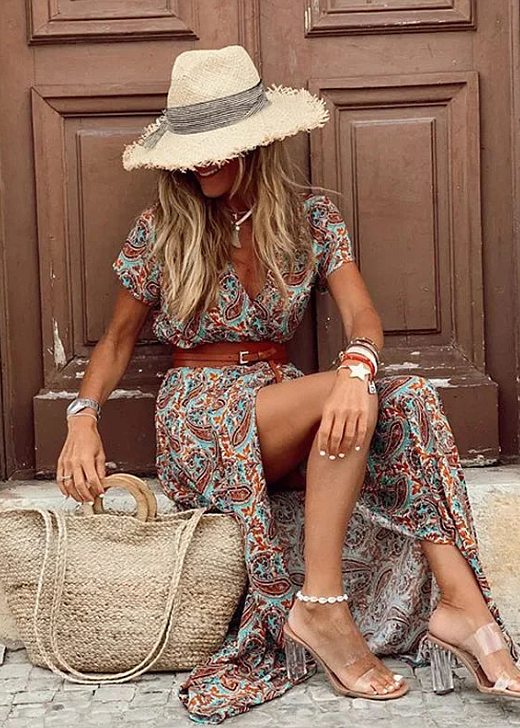Marielle – Boho Breeze Midi Dress