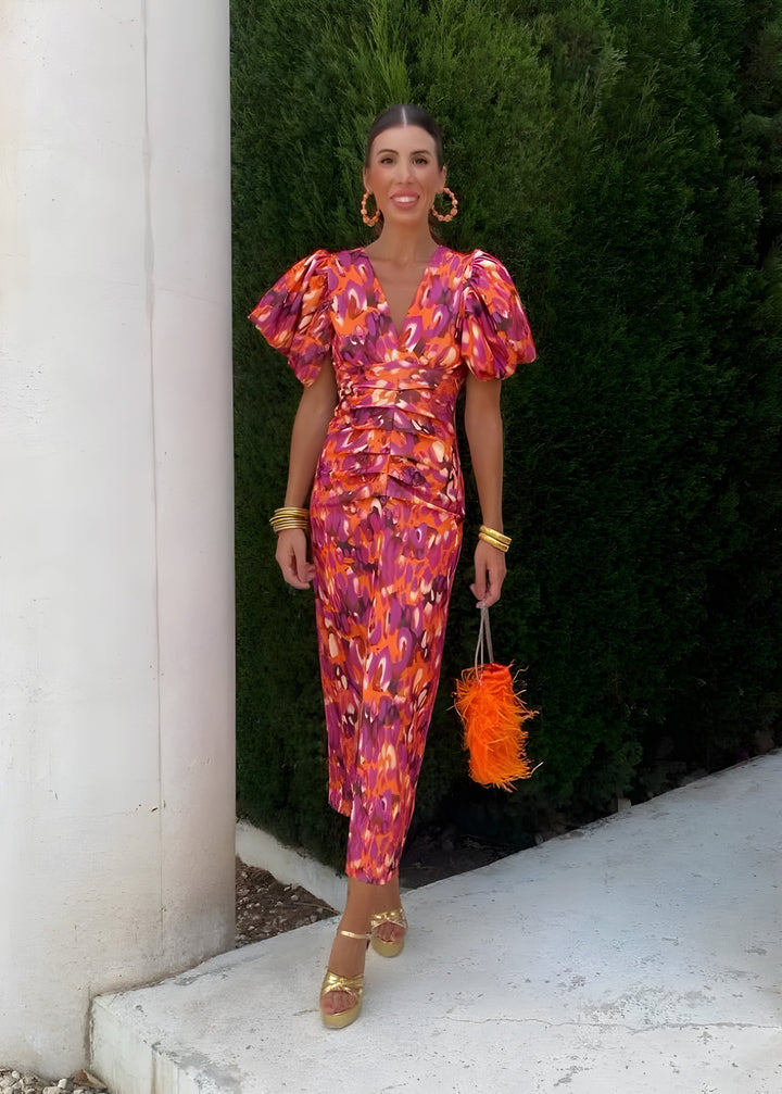 Zara – Bold and Colourful Midi Dress