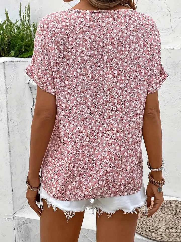 Lydia – Floral Everyday V-Neck Blouse