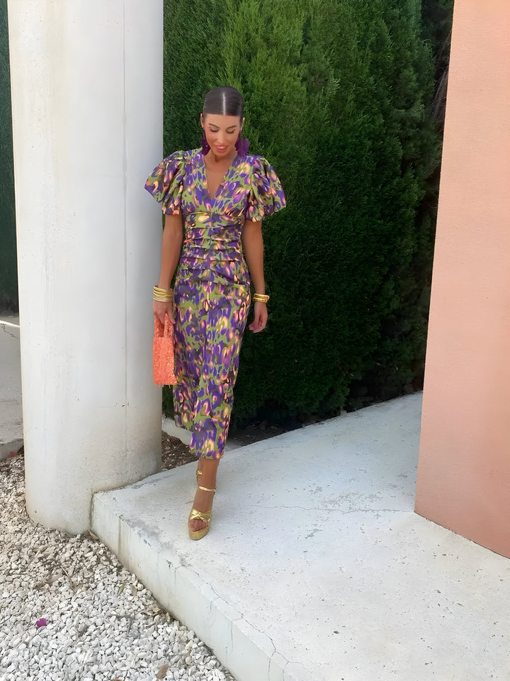 Zara – Bold and Colourful Midi Dress