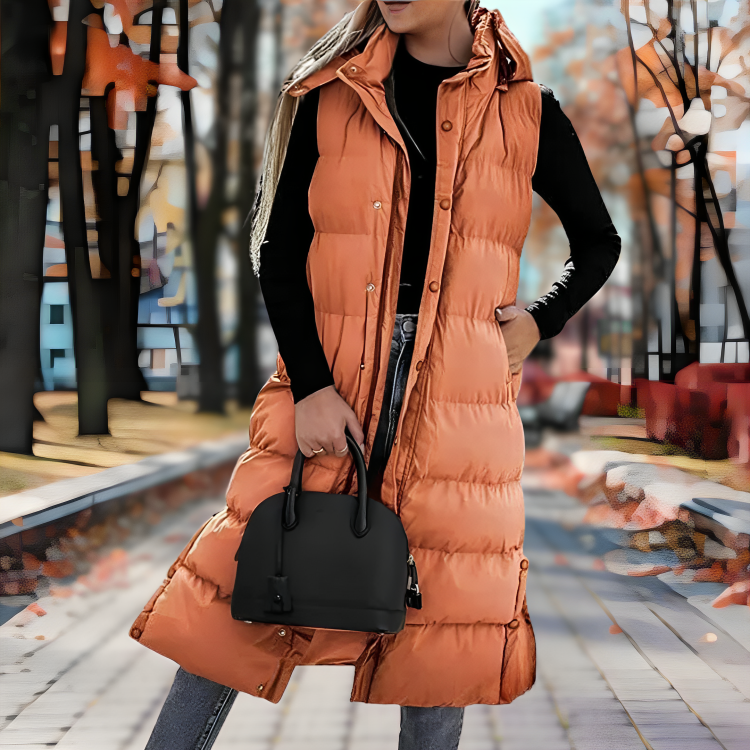 Lea – Sleeveless Long Parka