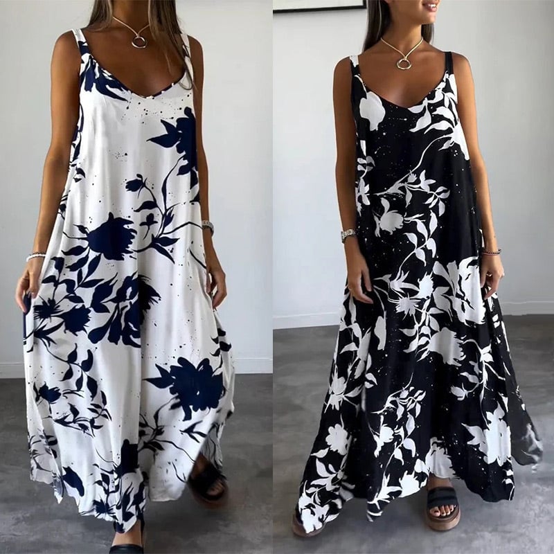 Danica – Artistic Floral Maxi Dress