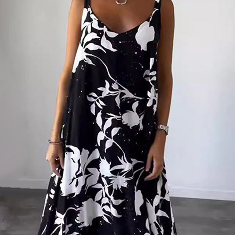 Danica – Artistic Floral Maxi Dress