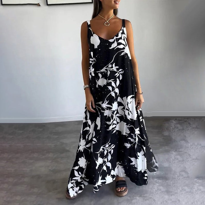 Danica – Artistic Floral Maxi Dress