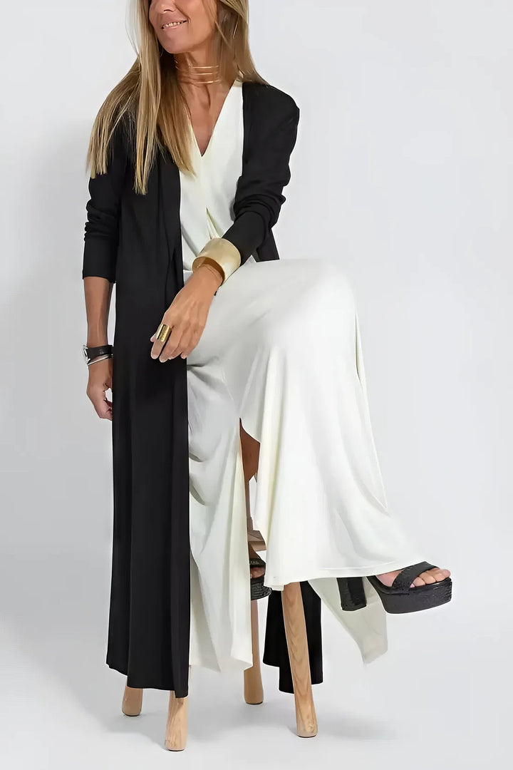 Clodagh – Sculpting Maxi Dress with Free Cardigan