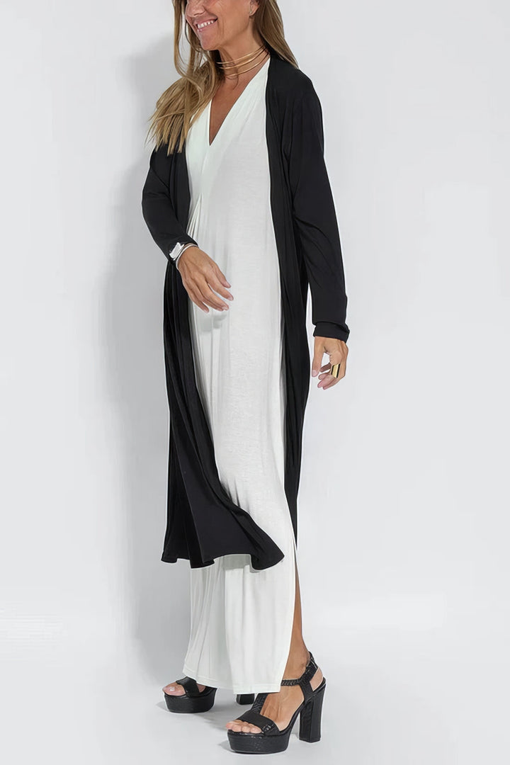 Clodagh – Sculpting Maxi Dress with Free Cardigan